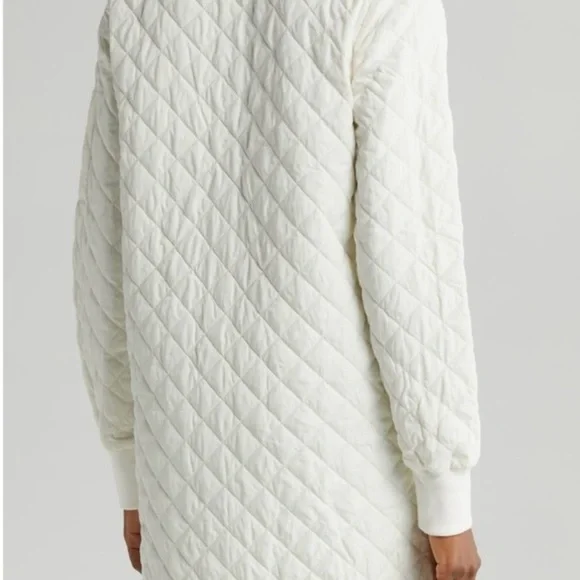 Zella Nordstrom Longline Water Resistant Quilted Bomber Jacket - Picture 7 of 9